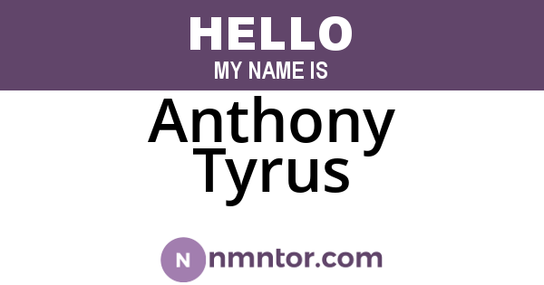 Anthony Tyrus