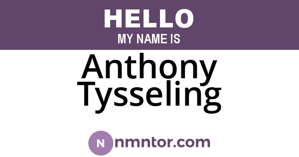 Anthony Tysseling