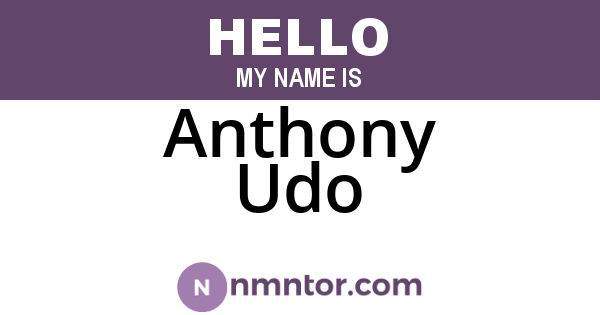 Anthony Udo