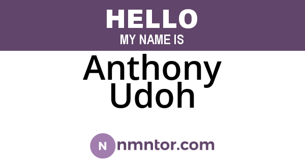 Anthony Udoh