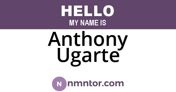 Anthony Ugarte