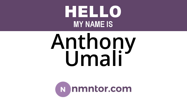 Anthony Umali