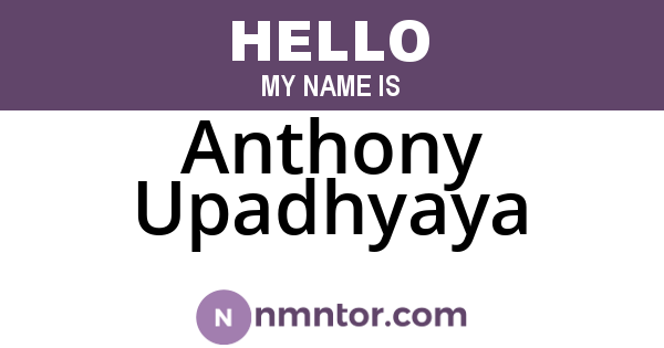 Anthony Upadhyaya
