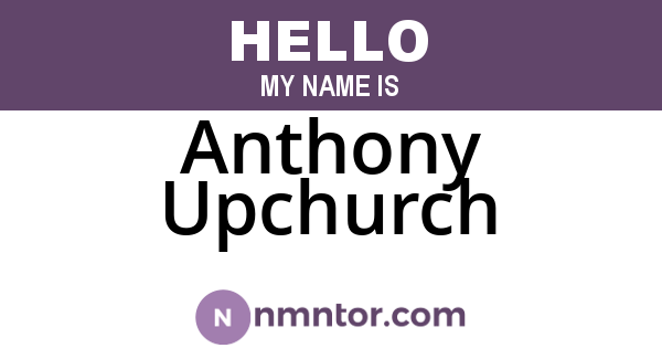 Anthony Upchurch