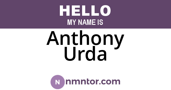 Anthony Urda