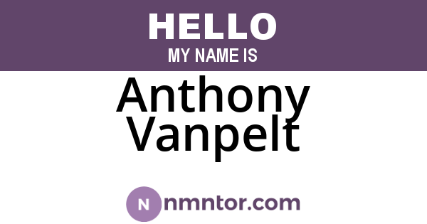Anthony Vanpelt