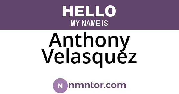 Anthony Velasquez