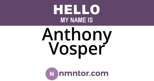 Anthony Vosper