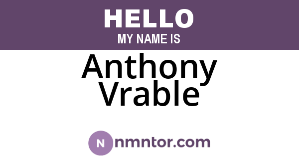 Anthony Vrable