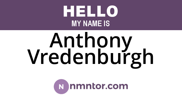 Anthony Vredenburgh