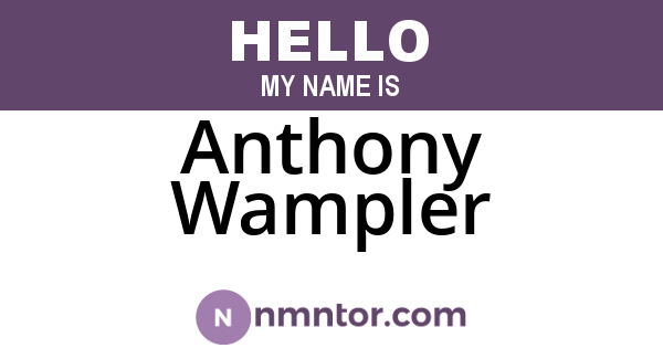 Anthony Wampler