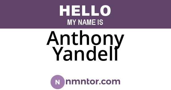 Anthony Yandell