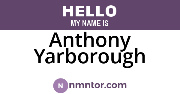 Anthony Yarborough