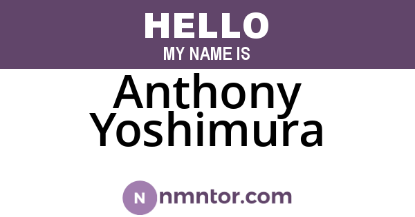 Anthony Yoshimura