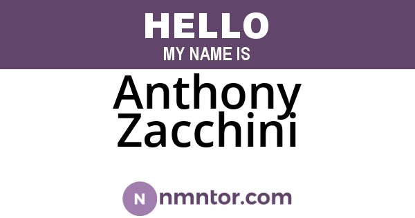 Anthony Zacchini