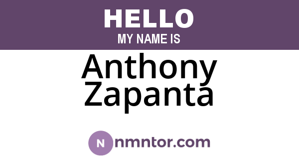 Anthony Zapanta