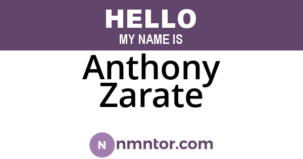 Anthony Zarate