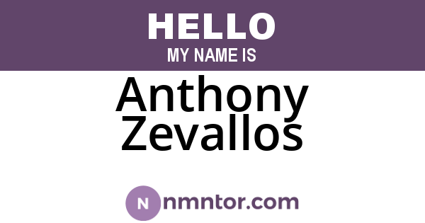 Anthony Zevallos