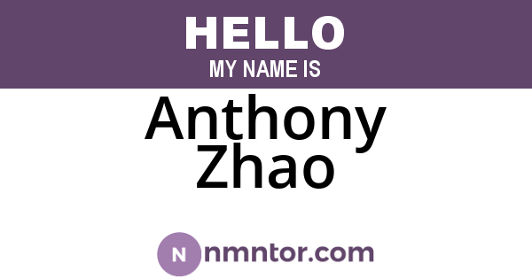 Anthony Zhao