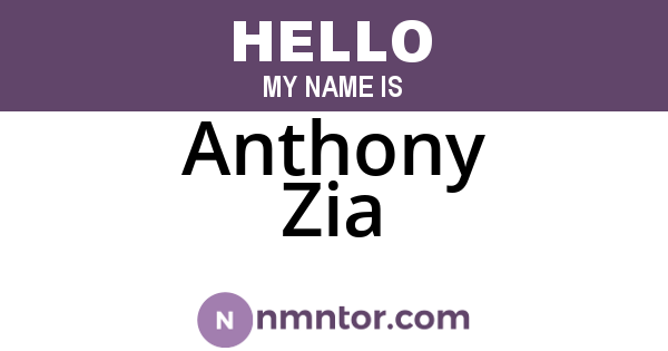 Anthony Zia