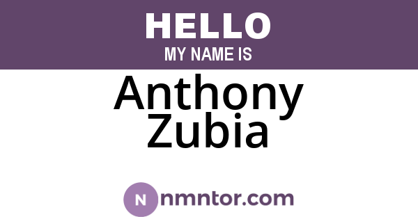 Anthony Zubia