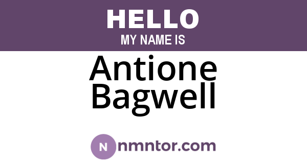Antione Bagwell