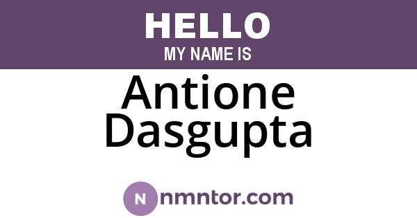 Antione Dasgupta
