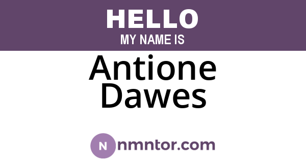 Antione Dawes