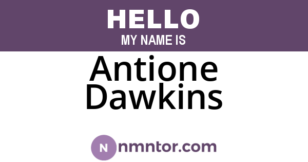Antione Dawkins