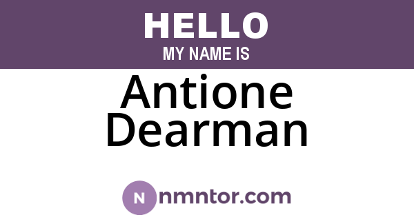 Antione Dearman