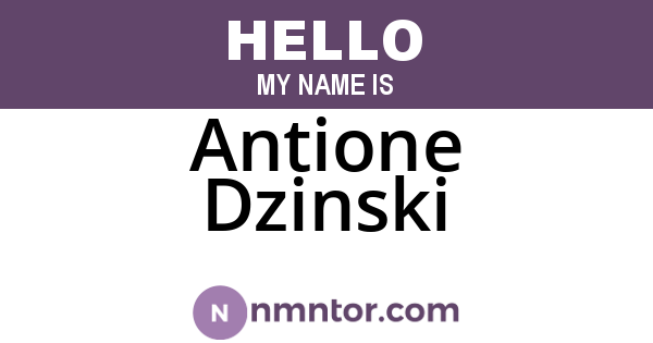 Antione Dzinski