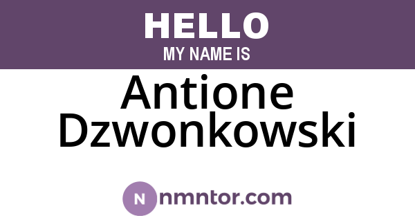 Antione Dzwonkowski