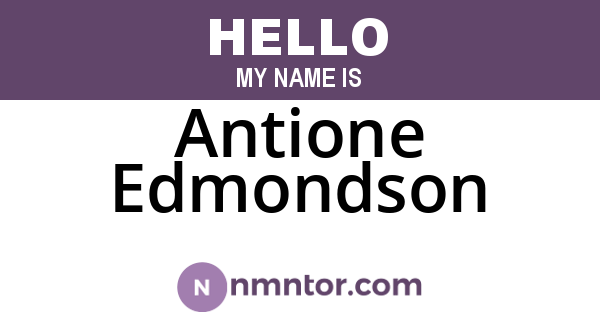 Antione Edmondson