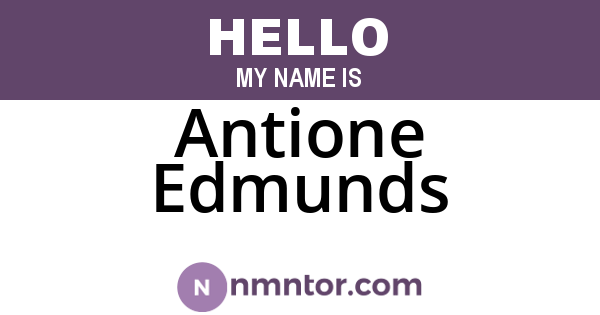 Antione Edmunds