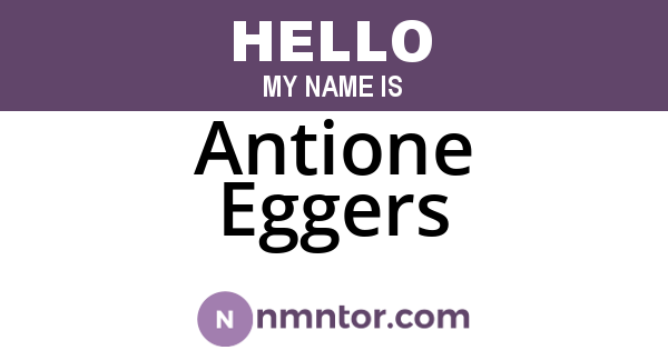 Antione Eggers