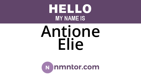 Antione Elie