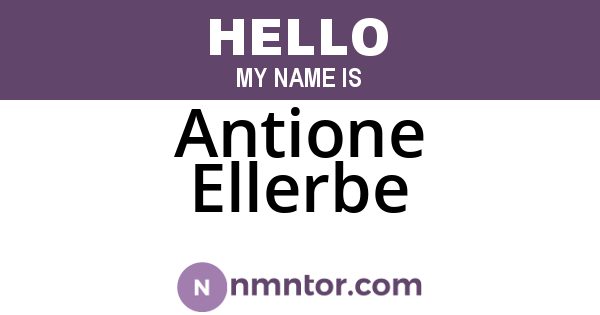 Antione Ellerbe