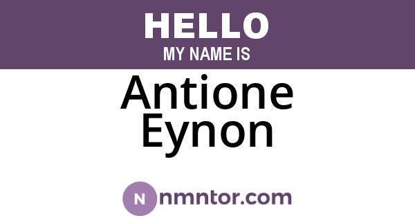 Antione Eynon