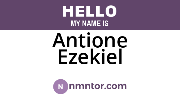 Antione Ezekiel