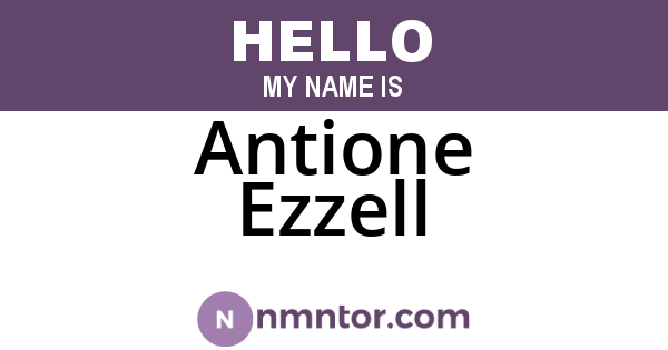 Antione Ezzell