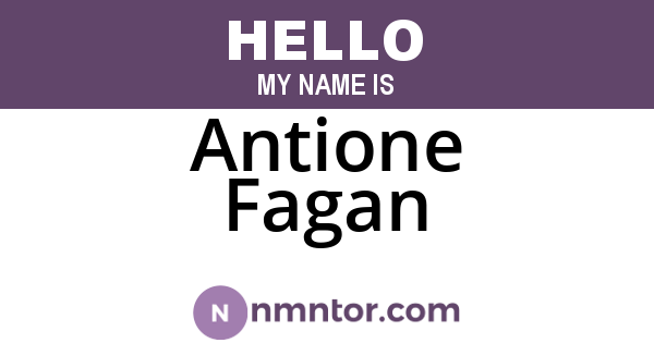 Antione Fagan