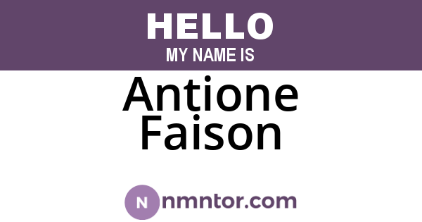 Antione Faison