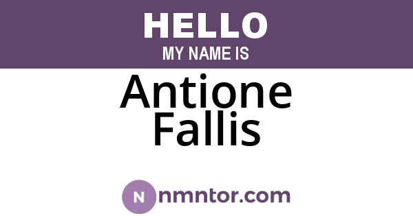 Antione Fallis