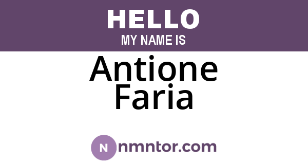 Antione Faria