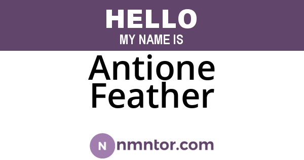 Antione Feather