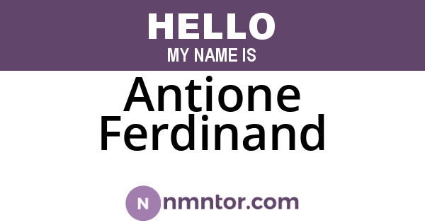 Antione Ferdinand