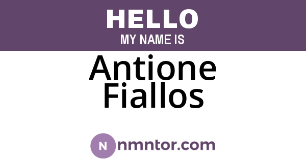 Antione Fiallos