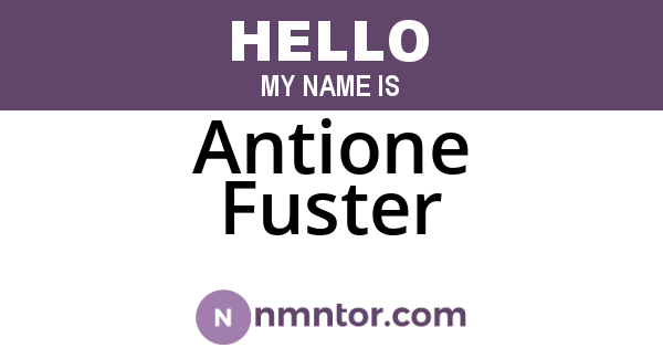 Antione Fuster