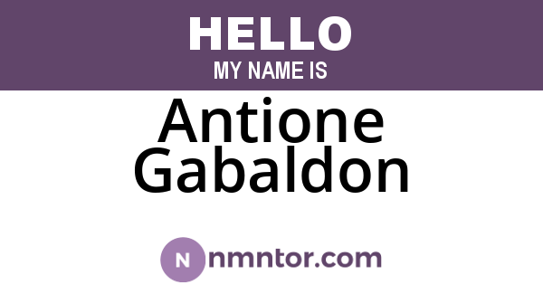 Antione Gabaldon