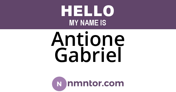 Antione Gabriel